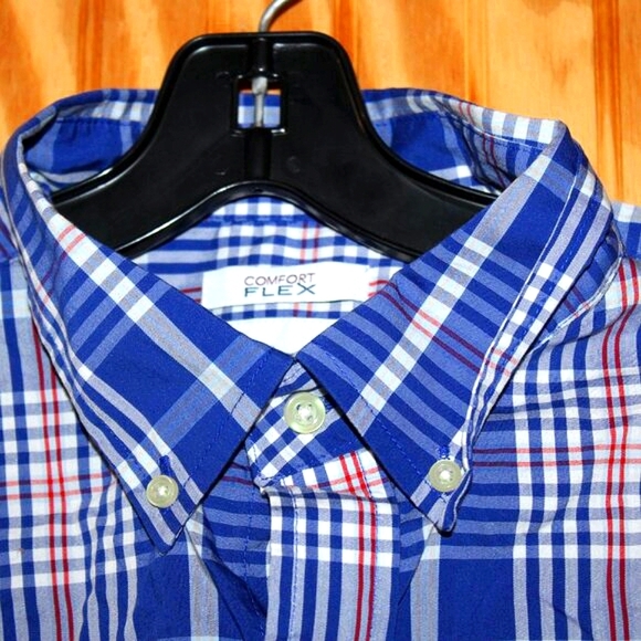 Saddlebred Other - Saddlebred Comfort Flex Plaid Shirt - Size L - Blue